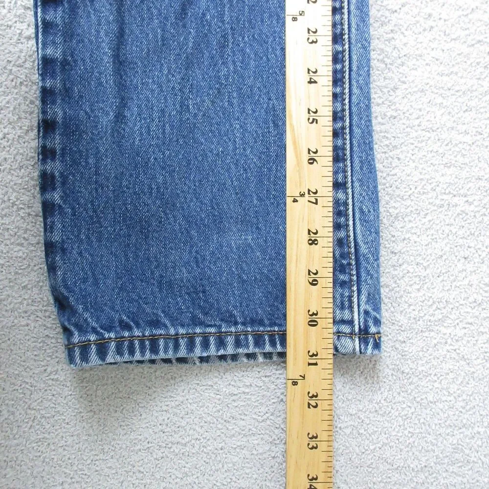 Levis 517 Jeans Mens 31x32 Bootcut Relaxed Fit Blue Distressed Denim